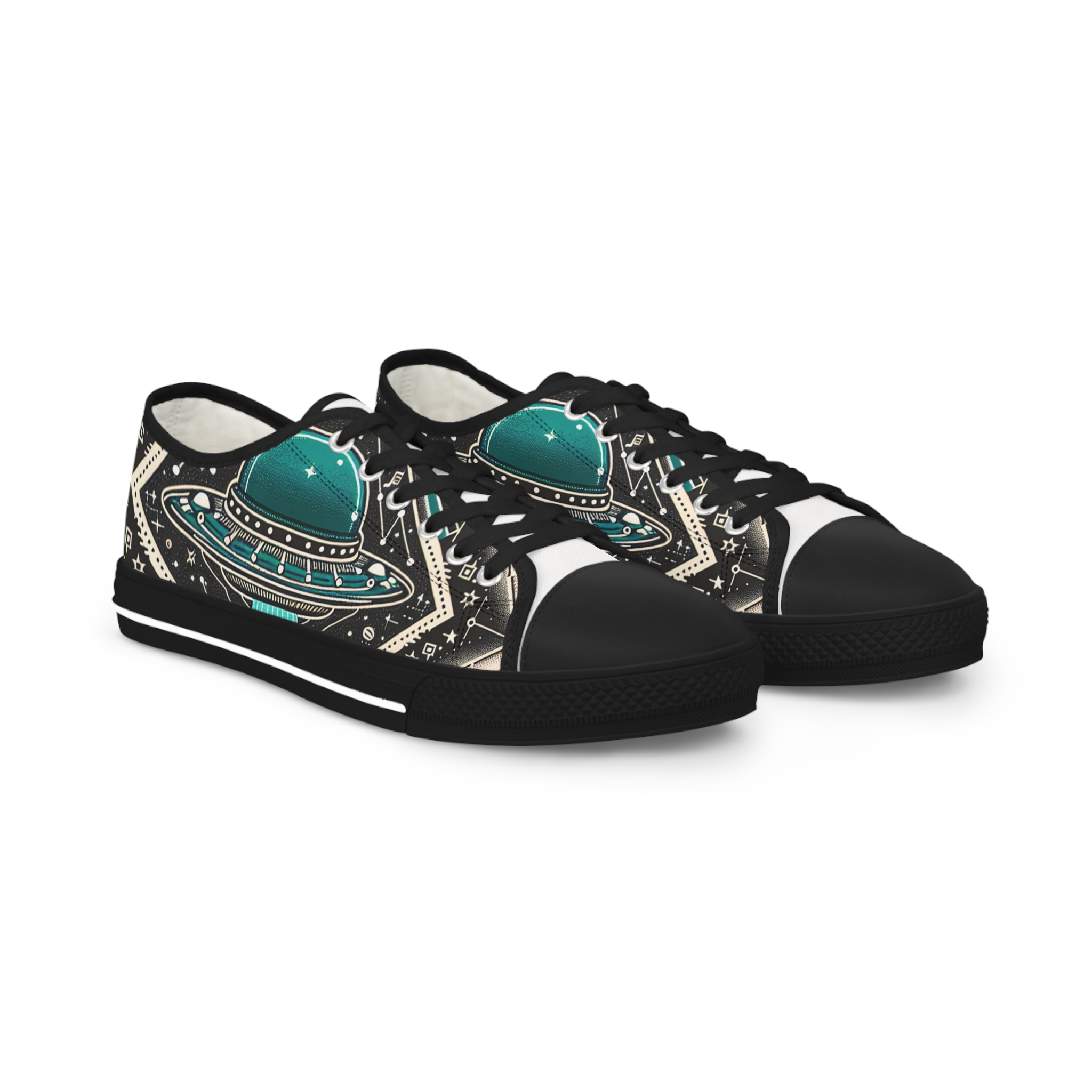 Turquoise Gallaxian - Men's Lowtop Sneakers - Image 5