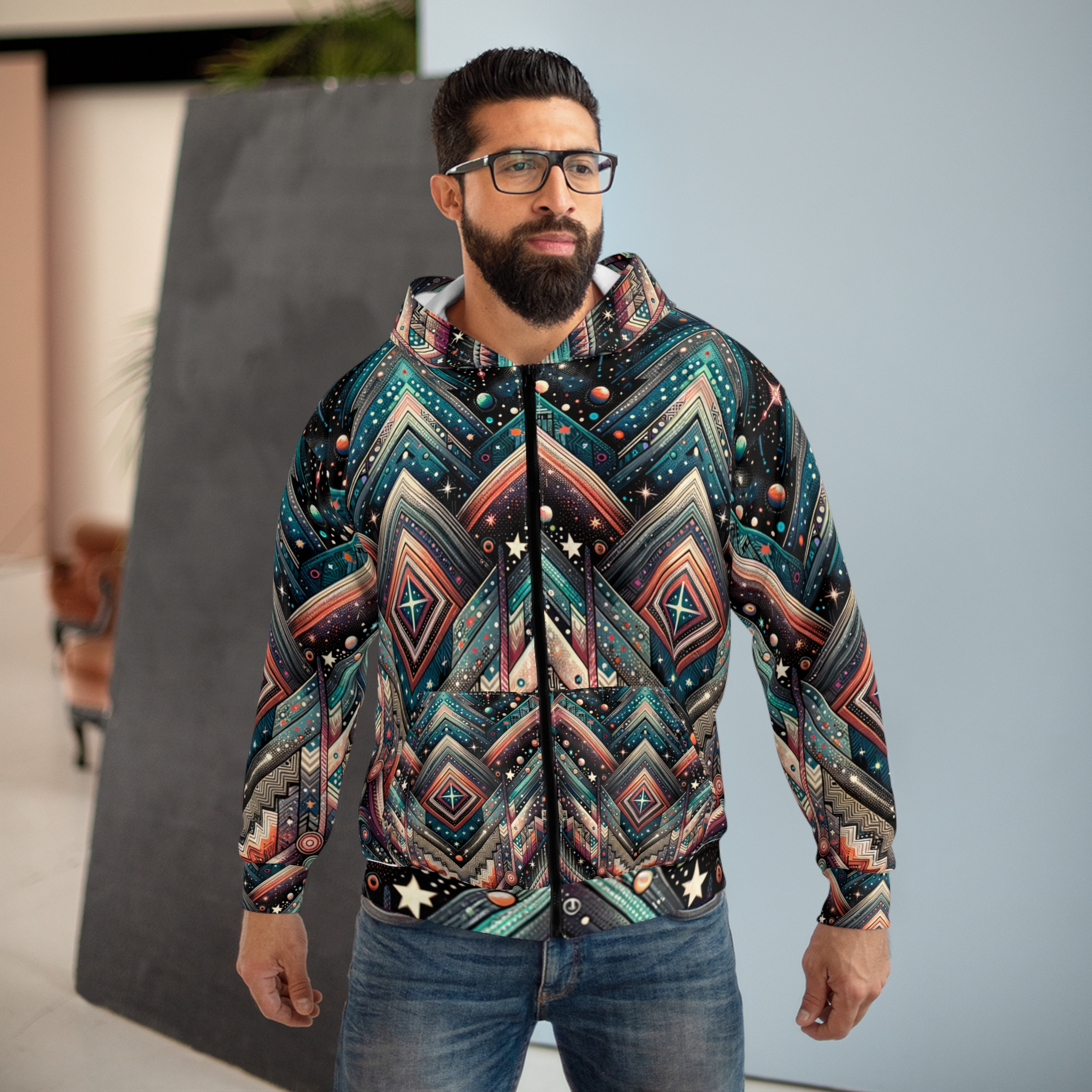 Roswell Vega Hoodie — Chevron Dusk - Image 3